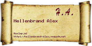 Hellenbrand Alex névjegykártya