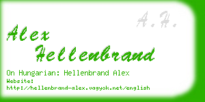 alex hellenbrand business card